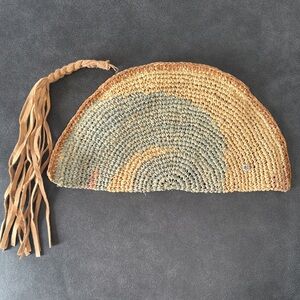 Handcrafted Multicolor rainbow Straw Bag